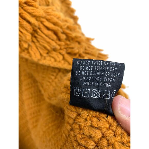 Stolen Girlfriends Club Duster Sweater Womens 10 Looped Yarn Burnt Orange - Picture 5 of 10